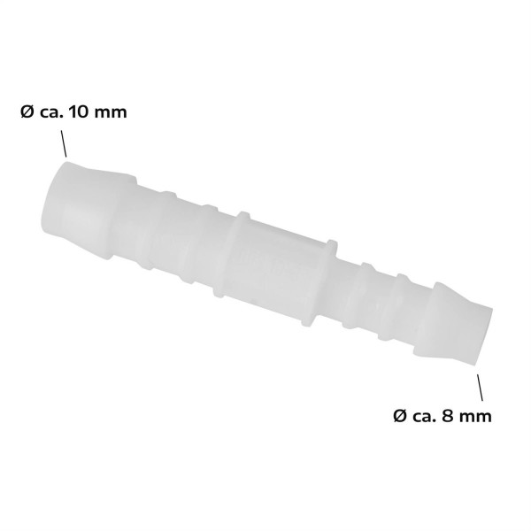 Reduzierstutzen, gerade 10 auf 8 mm