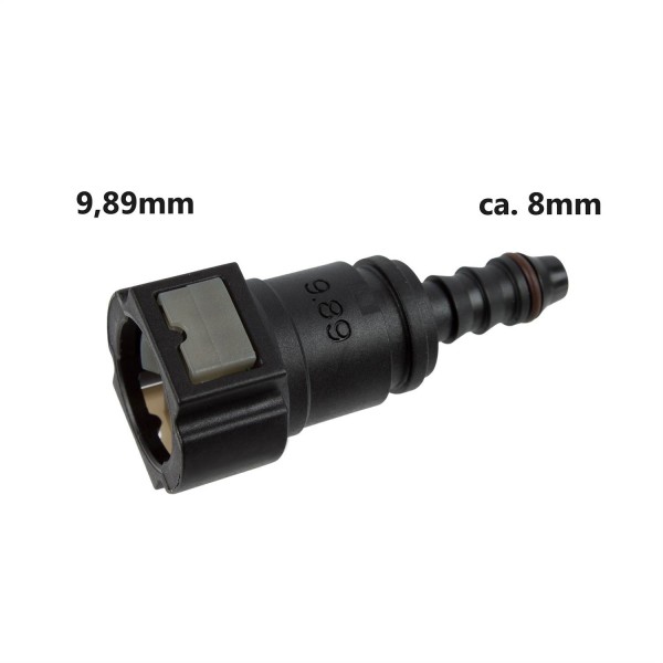 Quick-Steckverbinder,weiblich, SAE 9,89 auf 8 mm Leitung
