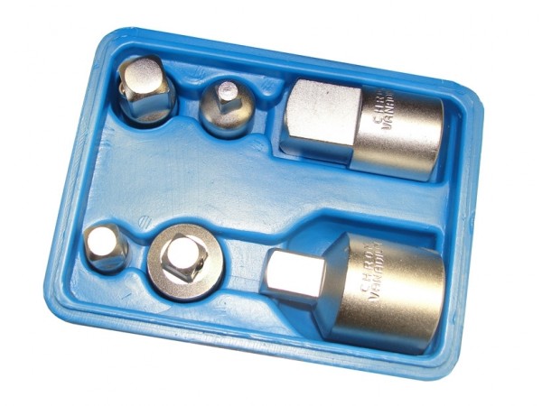 Adaptersatz, Chrom-Vanadium-Stahl, 6-tlg., matt