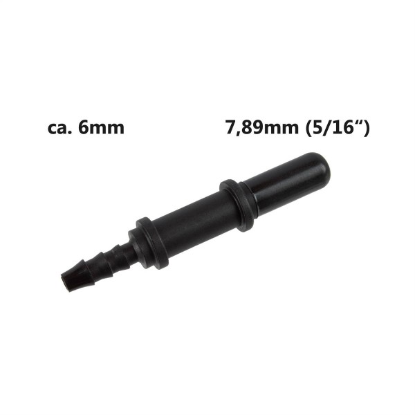 Männlichen-Steckverbinder SAE 7,89 (5/16&quot;) auf 6 mm Leitung.