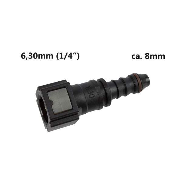 Quick-Steckverbinder, weiblich, SAE 6,30 (1/4&quot;) auf 8 mm Leitung