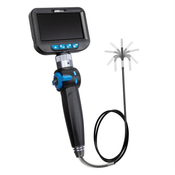 Inspektionskamera, 4 mm mit LED und HD Farb-Display, schwenkbar
