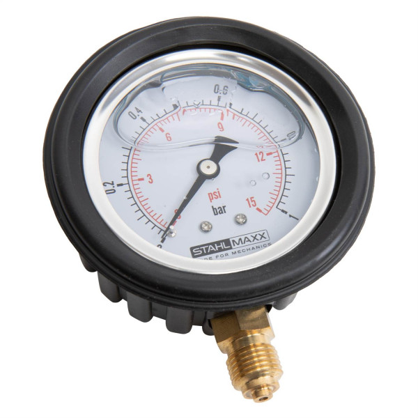 Manometer, 0–1bar / 15 psi, Ø63 mm, für Flüssigkeiten